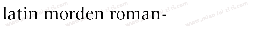 latin morden roman字体转换